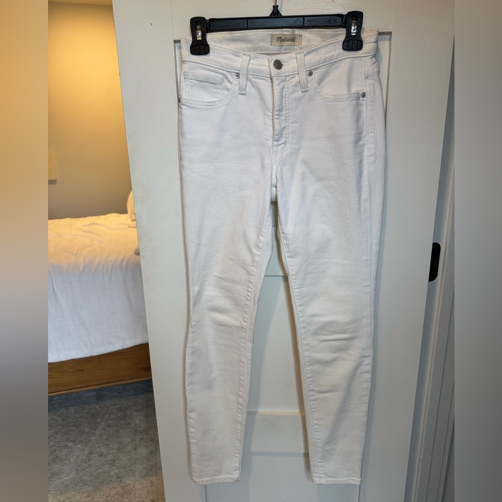 Madewell high-rise white skinny jeans